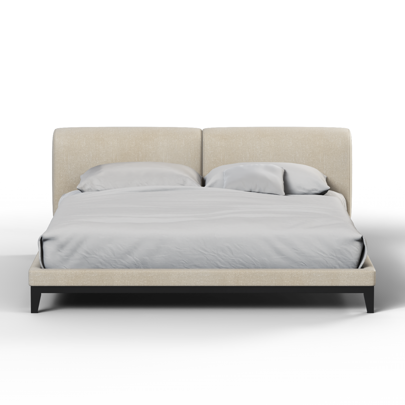 Infinity Upholstered Double Bed with Elegant Headboard