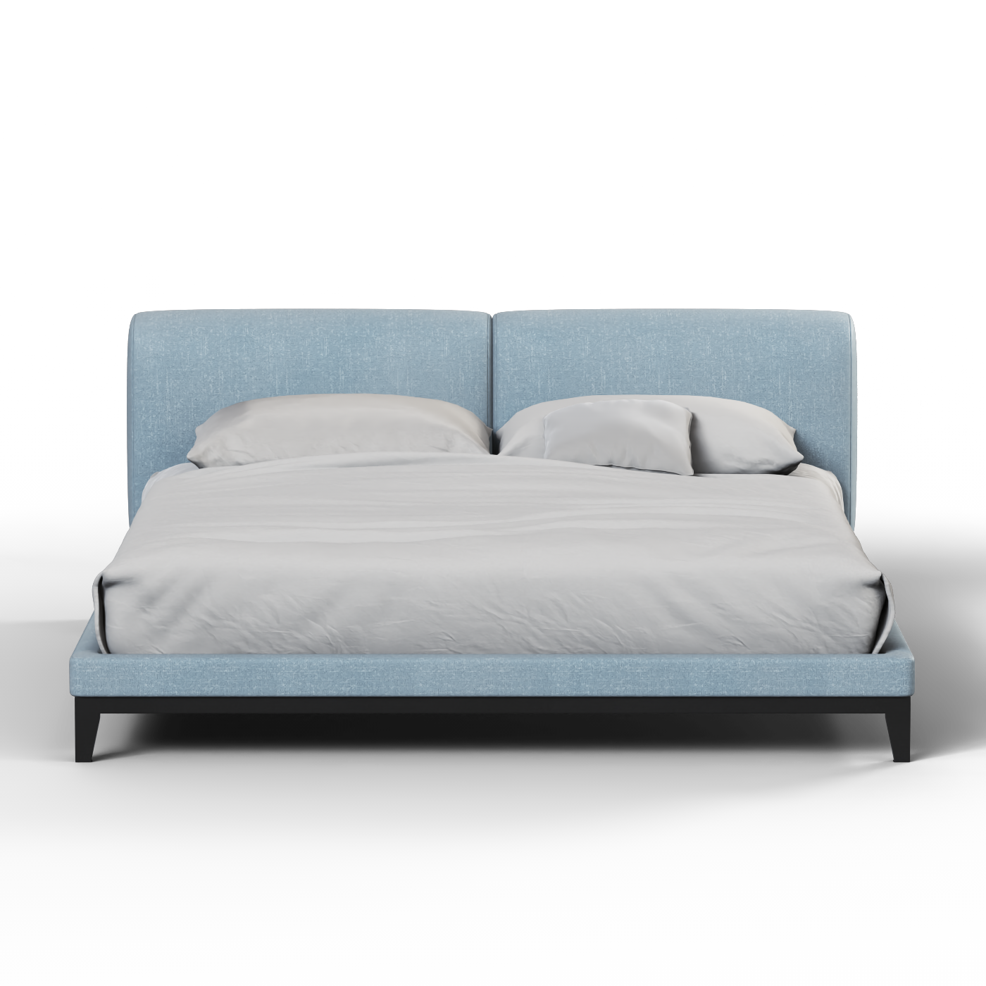 Infinity Upholstered Double Bed with Elegant Headboard