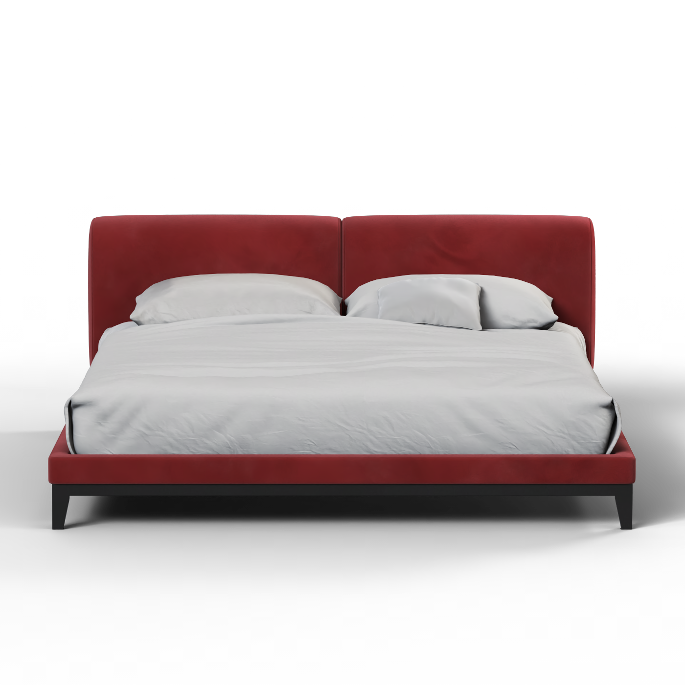 Infinity Upholstered Double Bed with Elegant Headboard