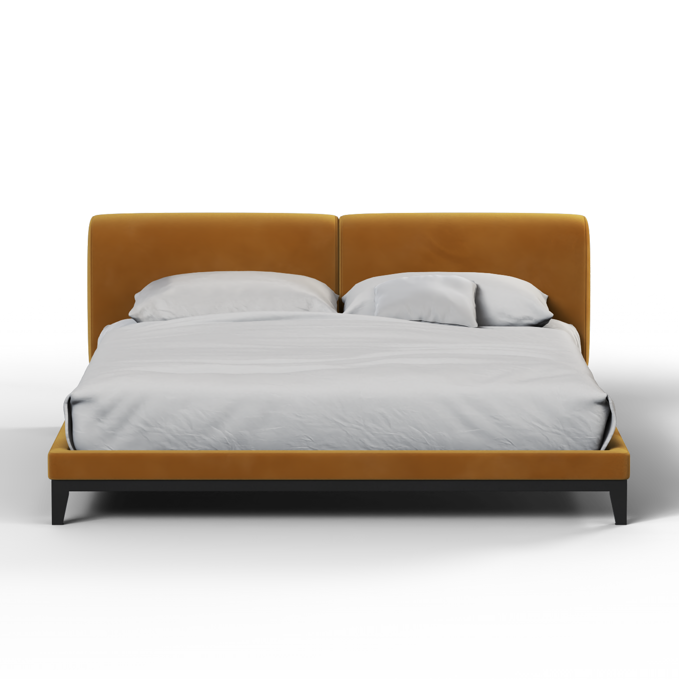 Infinity Upholstered Double Bed with Elegant Headboard
