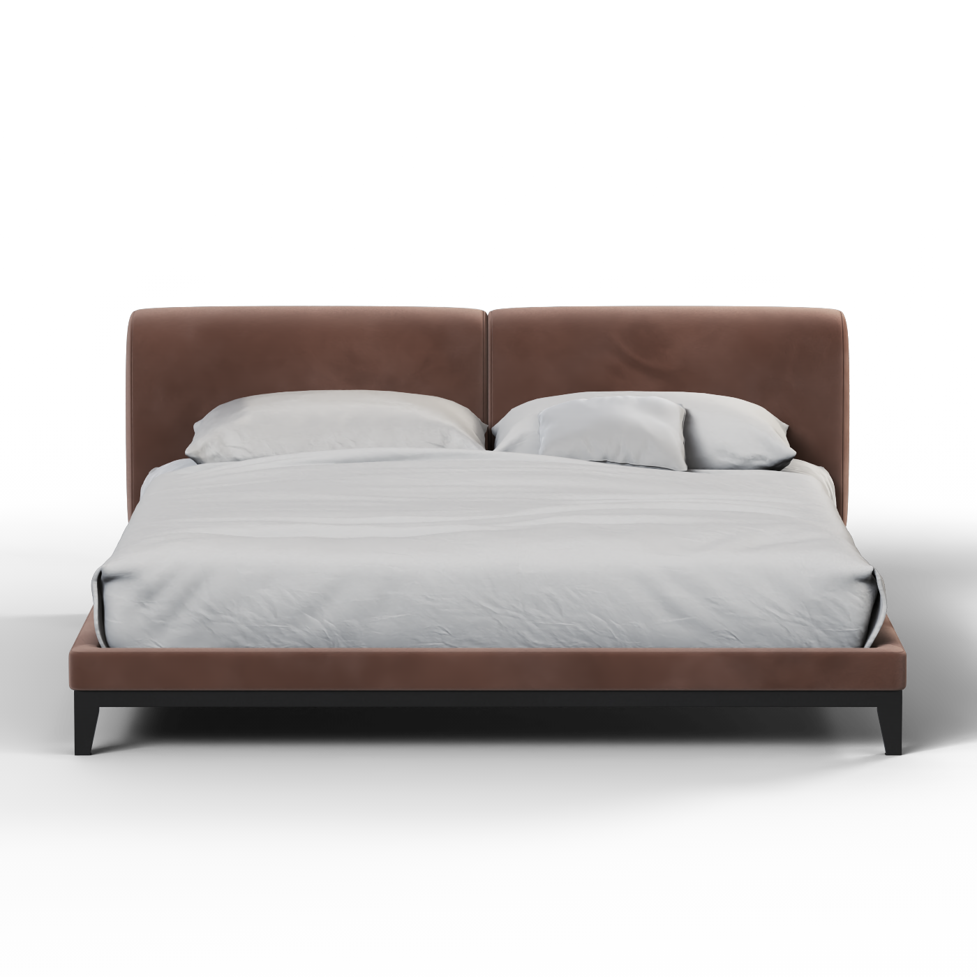 Infinity Upholstered Double Bed with Elegant Headboard