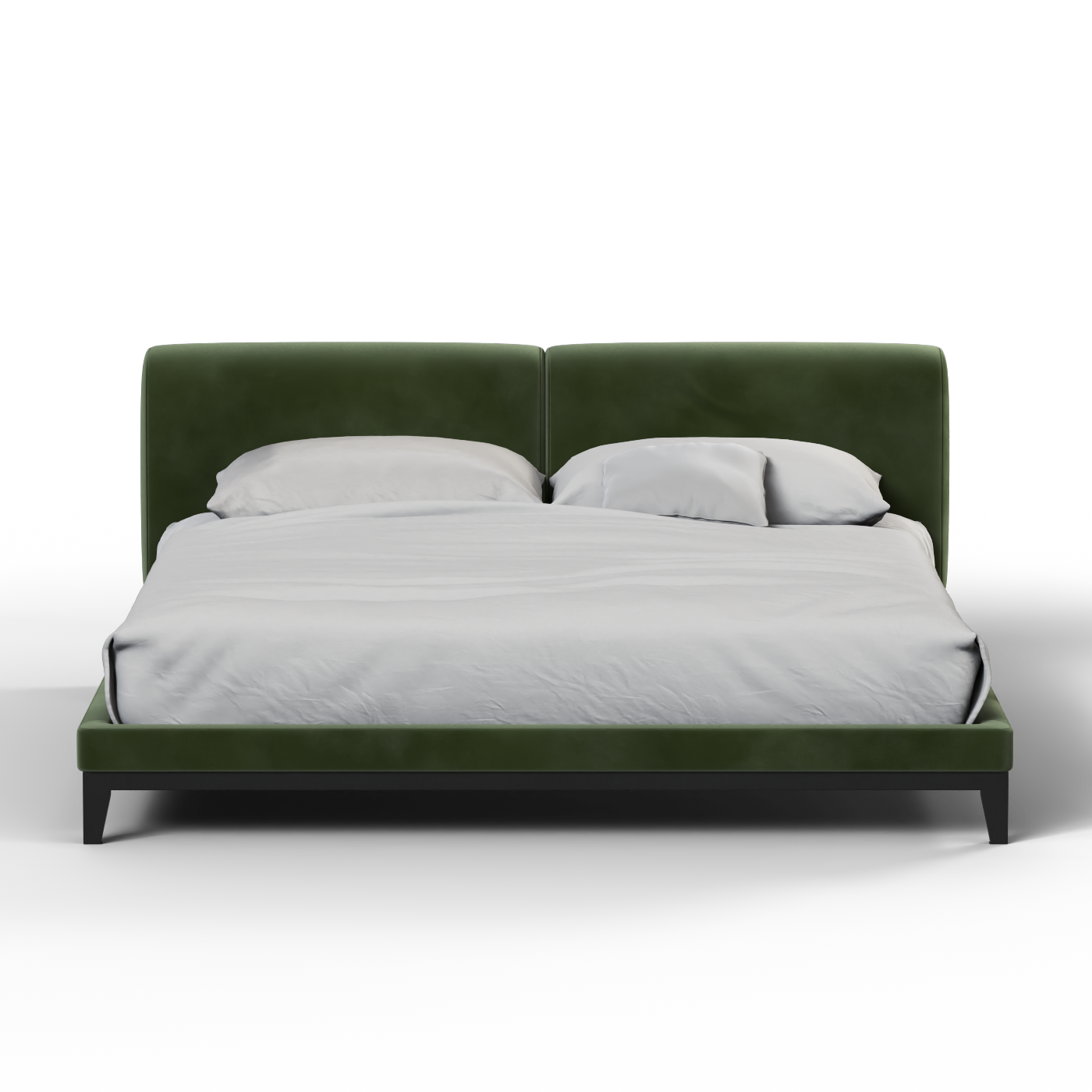 Infinity Upholstered Double Bed with Elegant Headboard