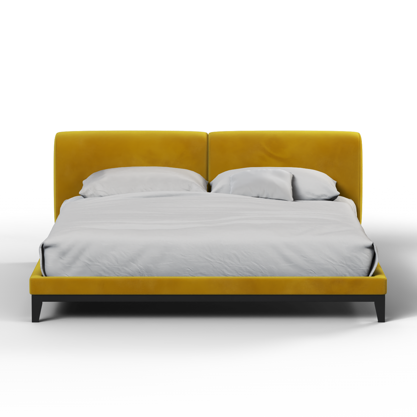 Infinity Upholstered Double Bed with Elegant Headboard