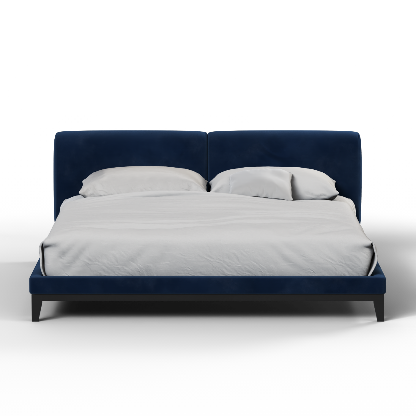 Infinity Upholstered Double Bed with Elegant Headboard