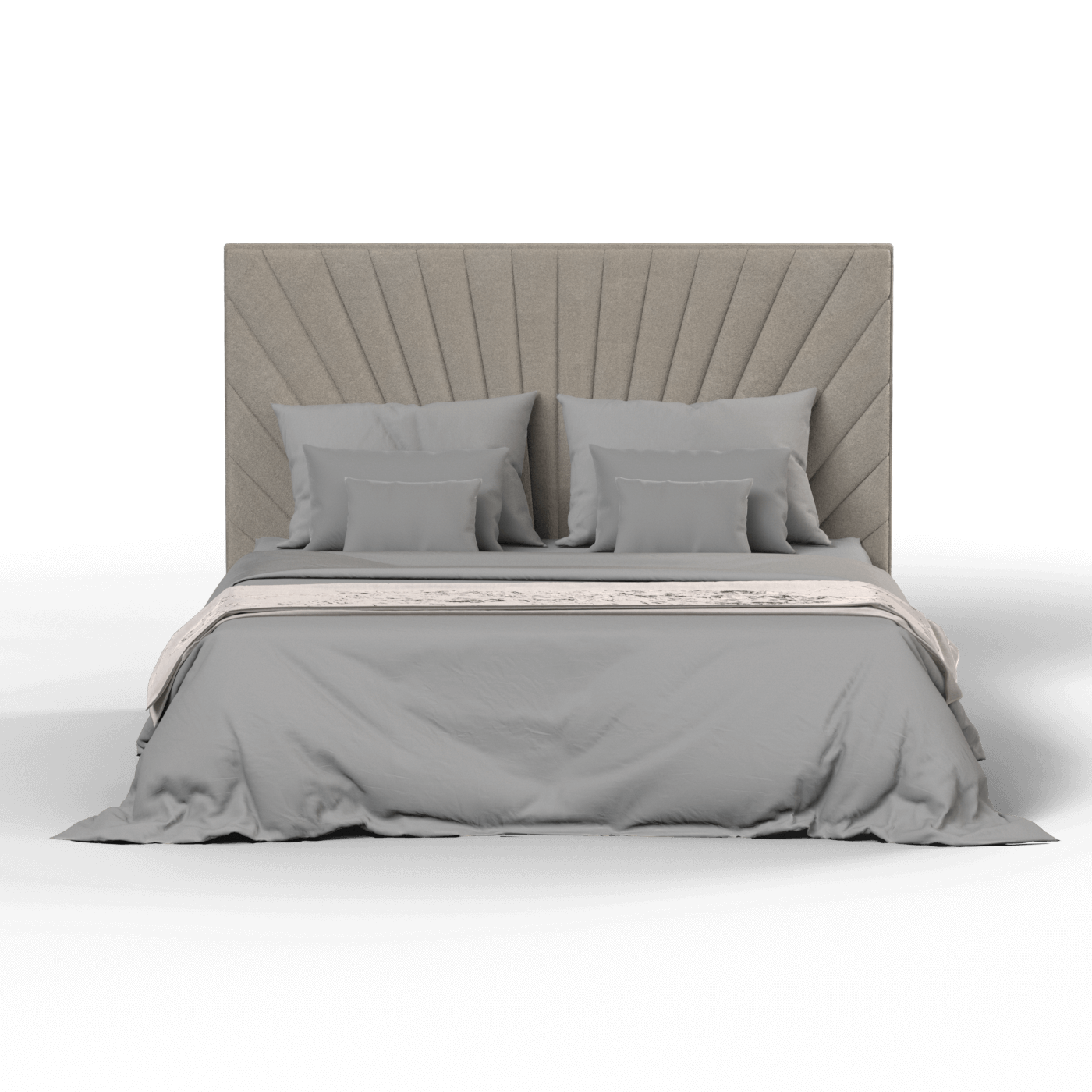 Lucia Bed With High Refined Headboard