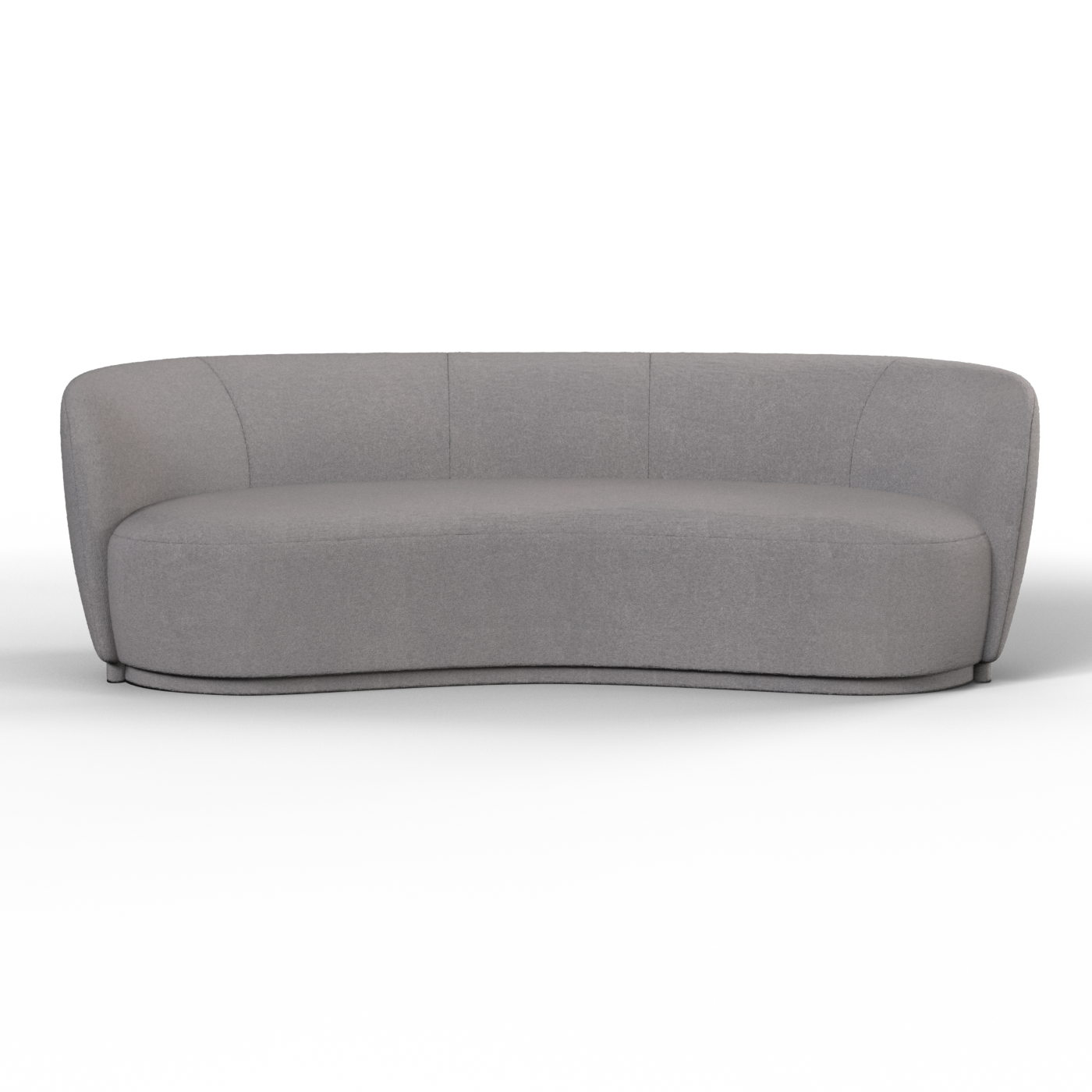 Posh Sofa - Curved Back Sofa with Continuous Base