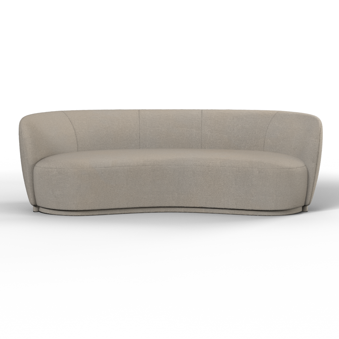 Posh Sofa - Curved Back Sofa with Continuous Base