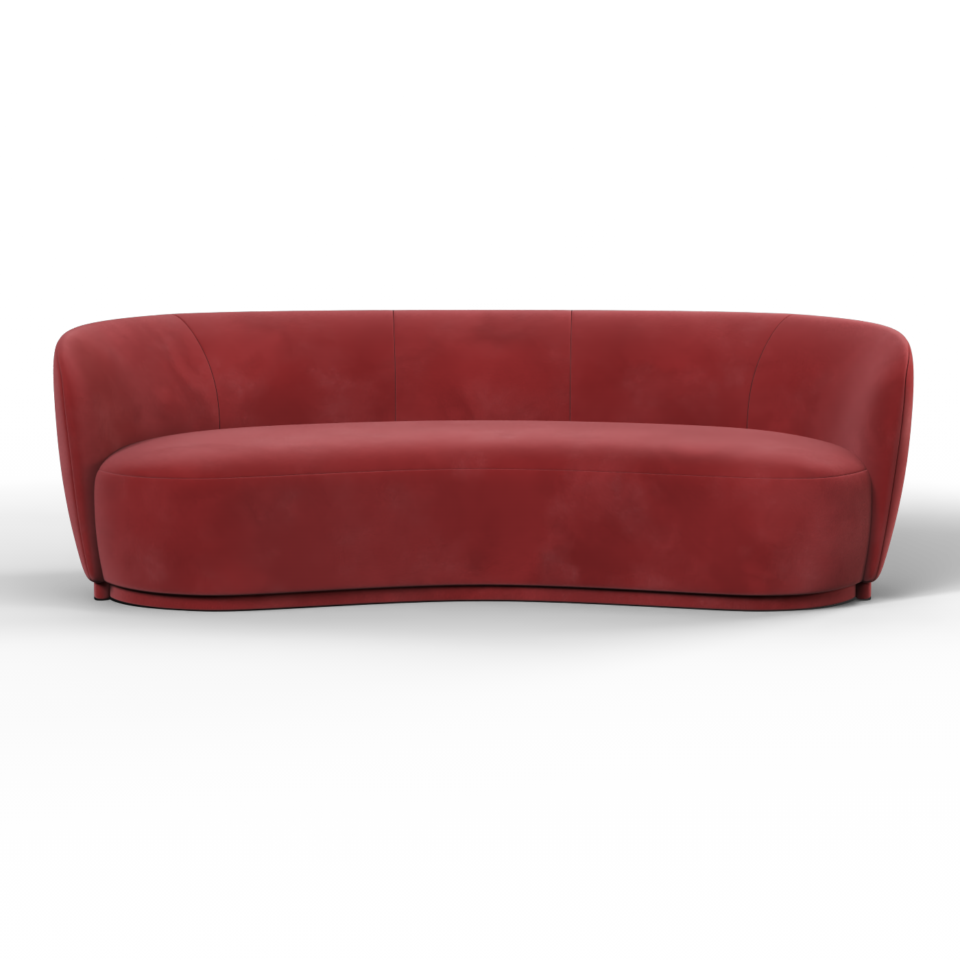 Posh Sofa - Curved Back Sofa with Continuous Base