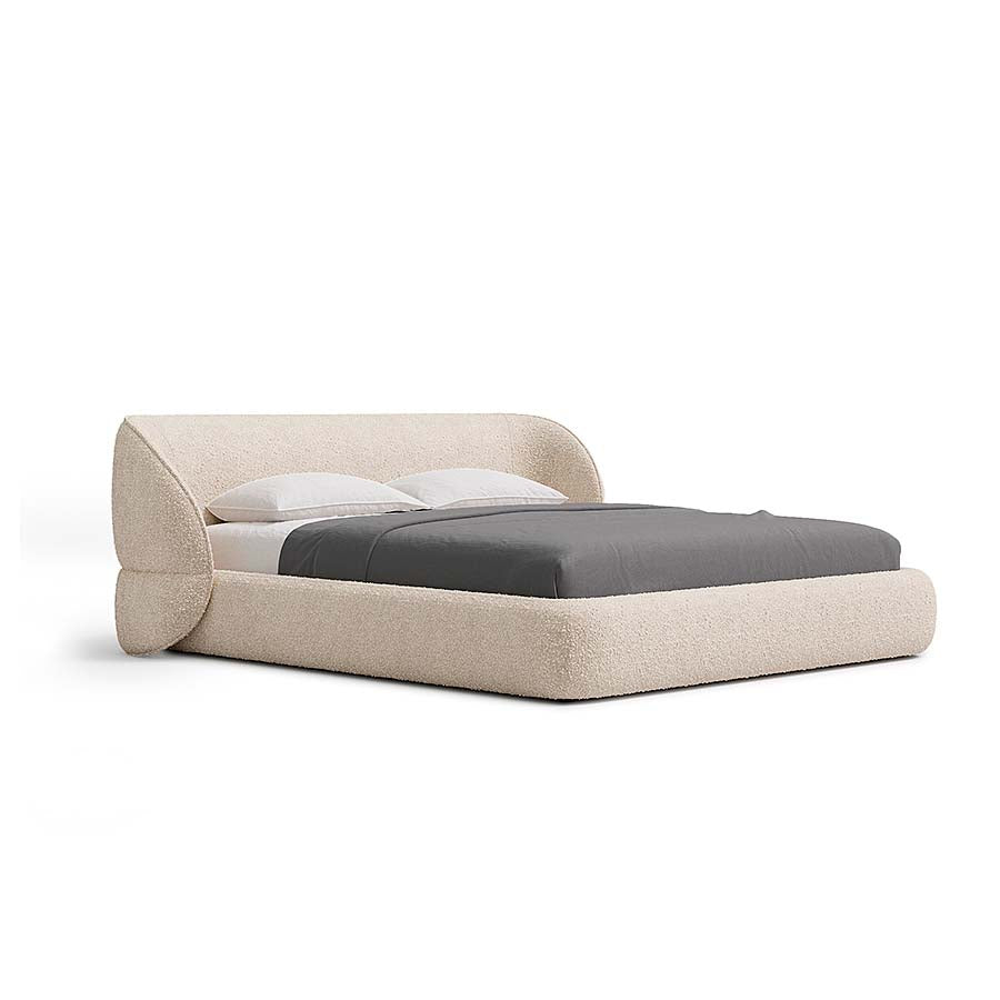 Carla Bed with Modern Curved Headboard