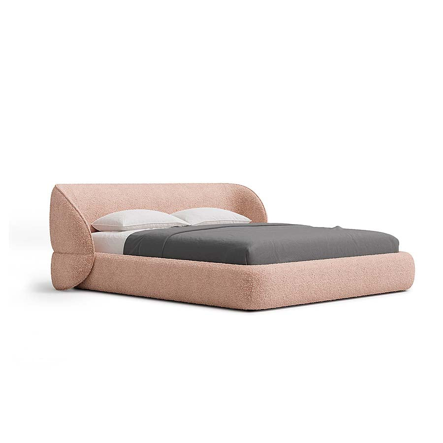 Carla Bed with Modern Curved Headboard