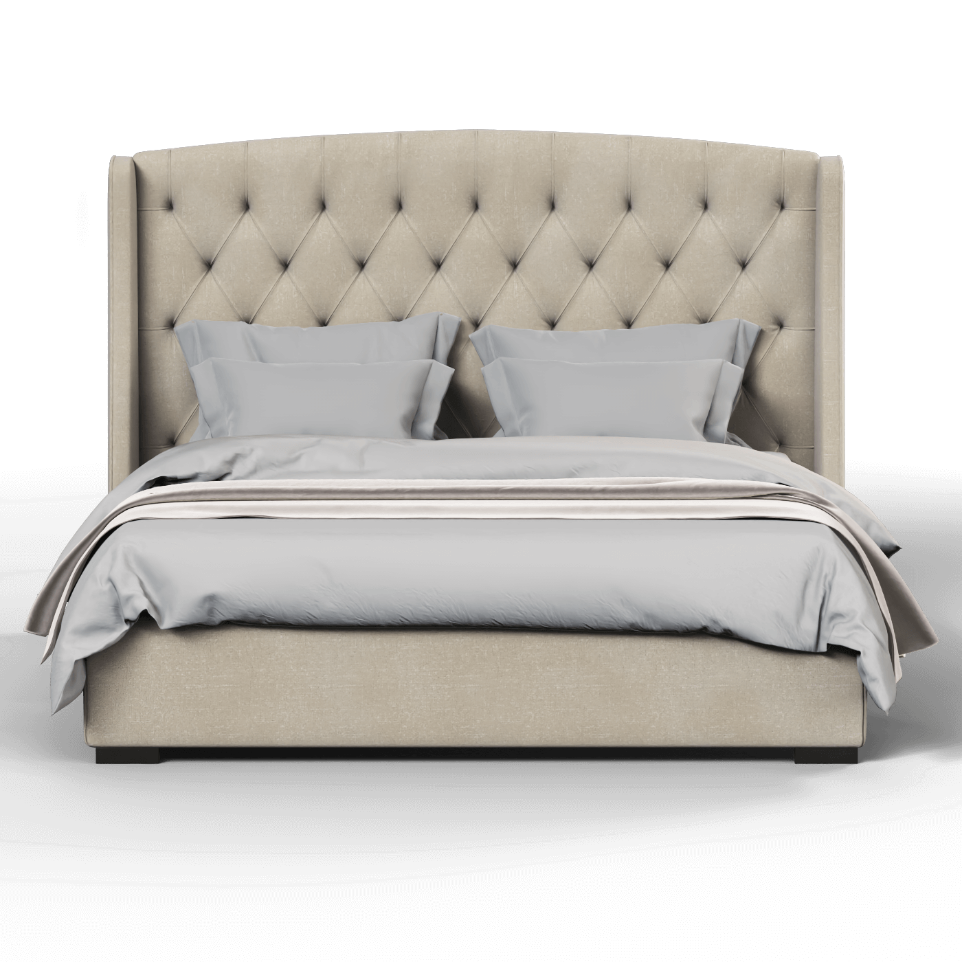 Sophia Upholstered Bed with Buttoned Headboard