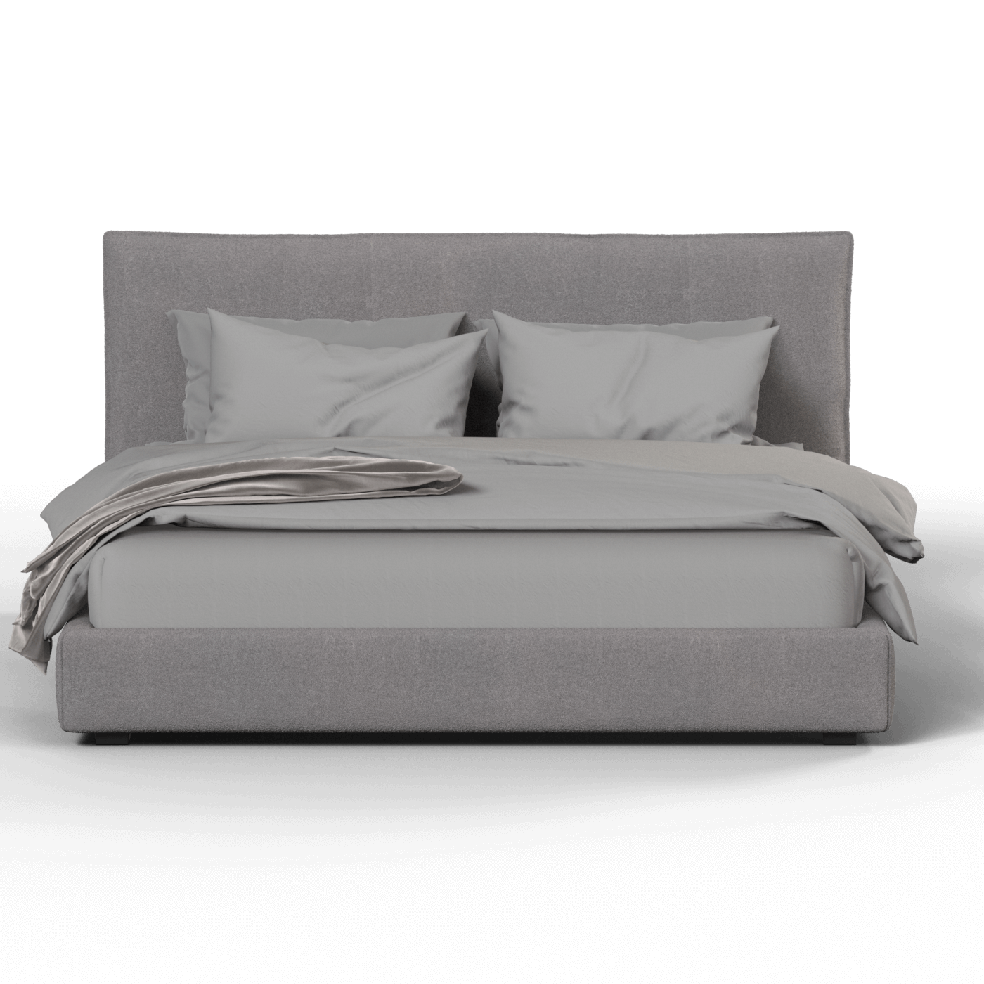 Thea Upholstered Double Bed with Clean Headboard