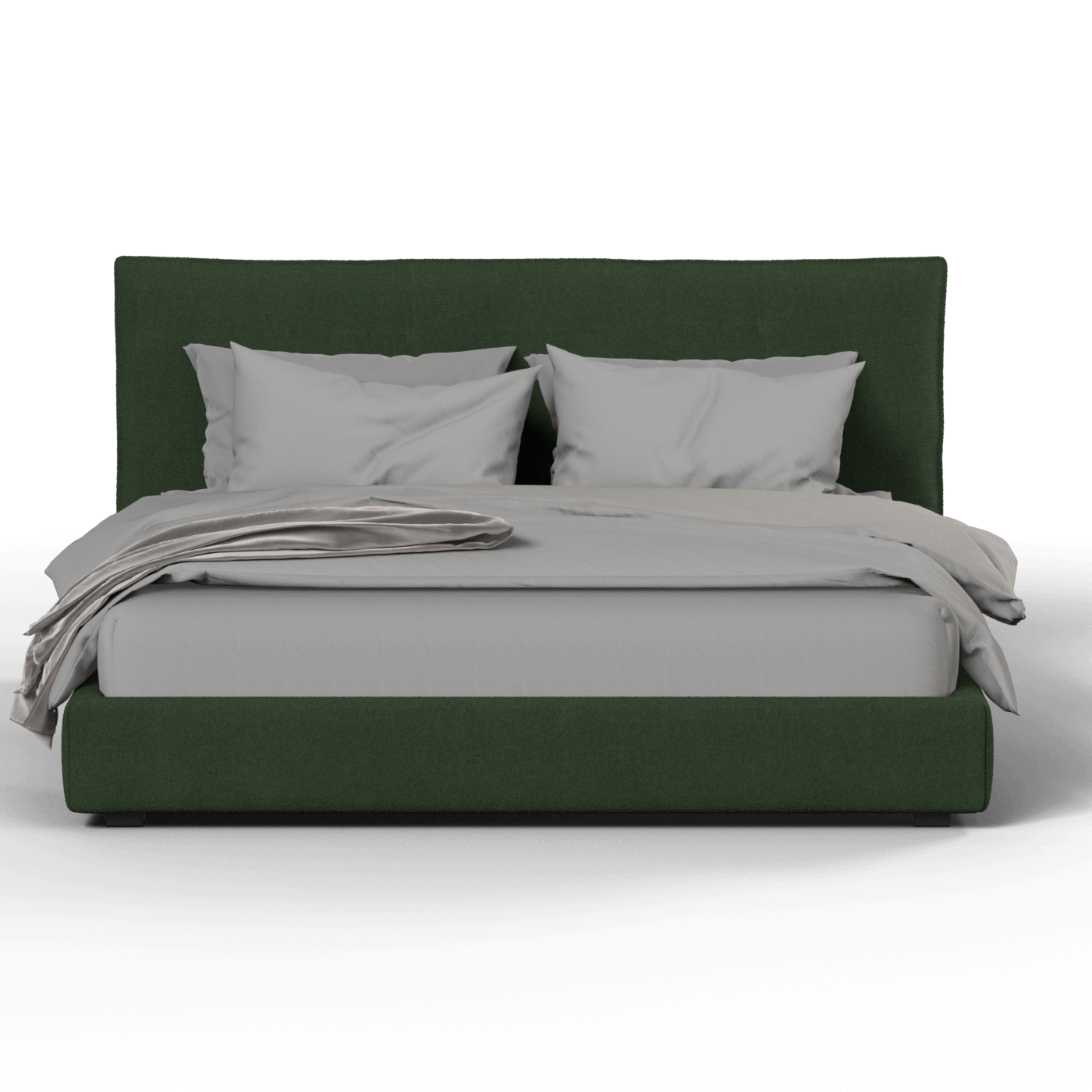 Thea Upholstered Double Bed with Clean Headboard