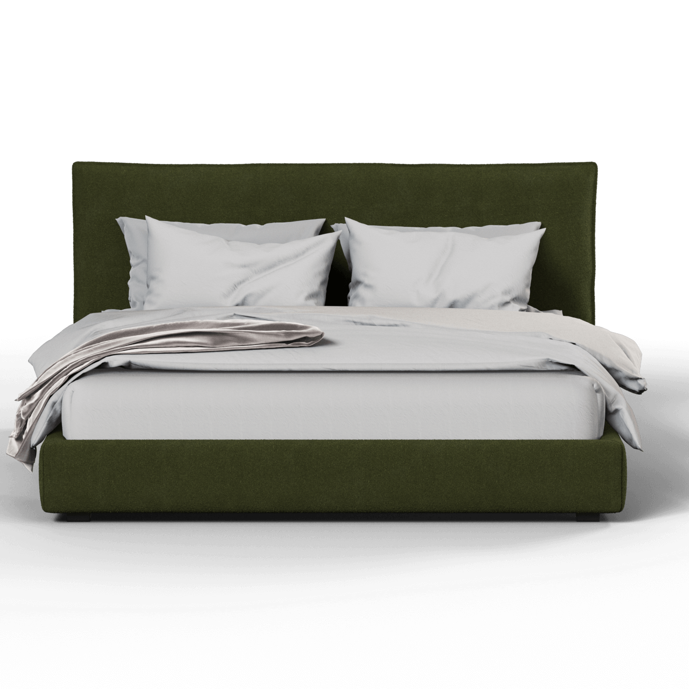 Thea Upholstered Double Bed with Clean Headboard