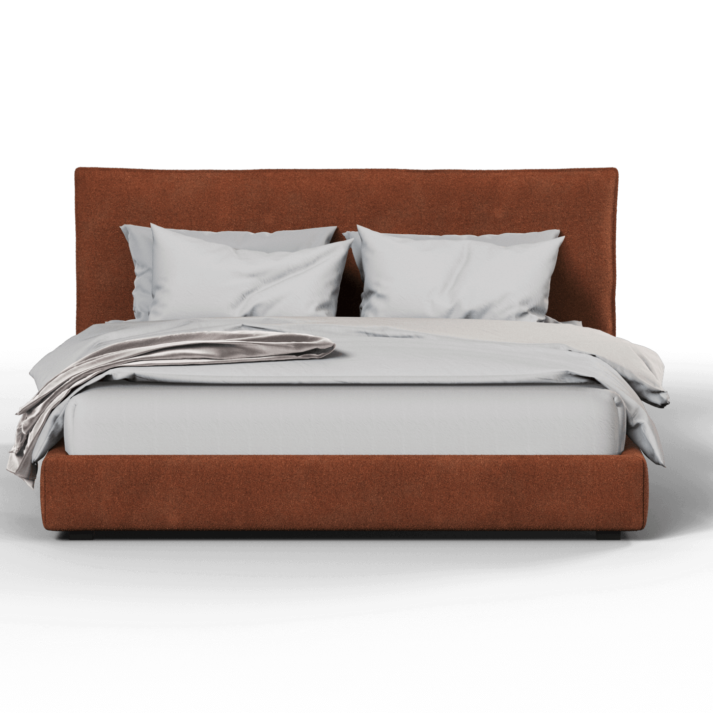Thea Upholstered Double Bed with Clean Headboard