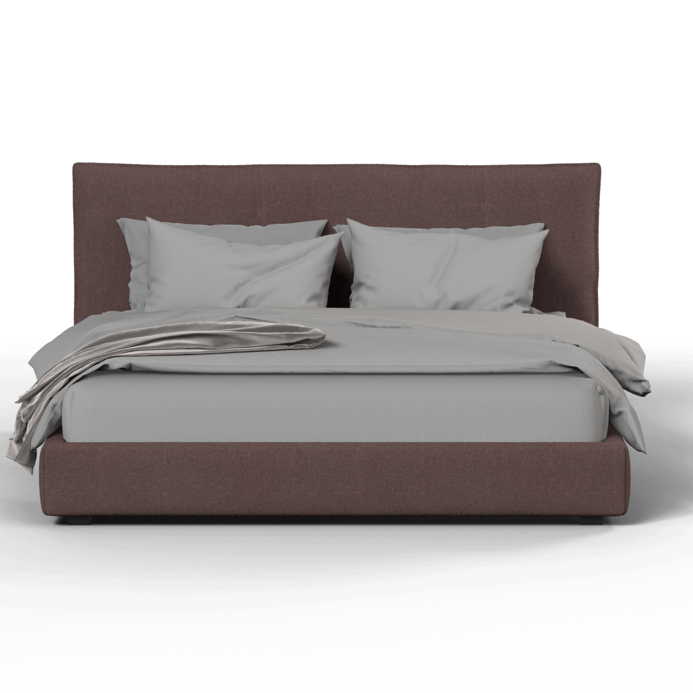 Thea Upholstered Double Bed with Clean Headboard