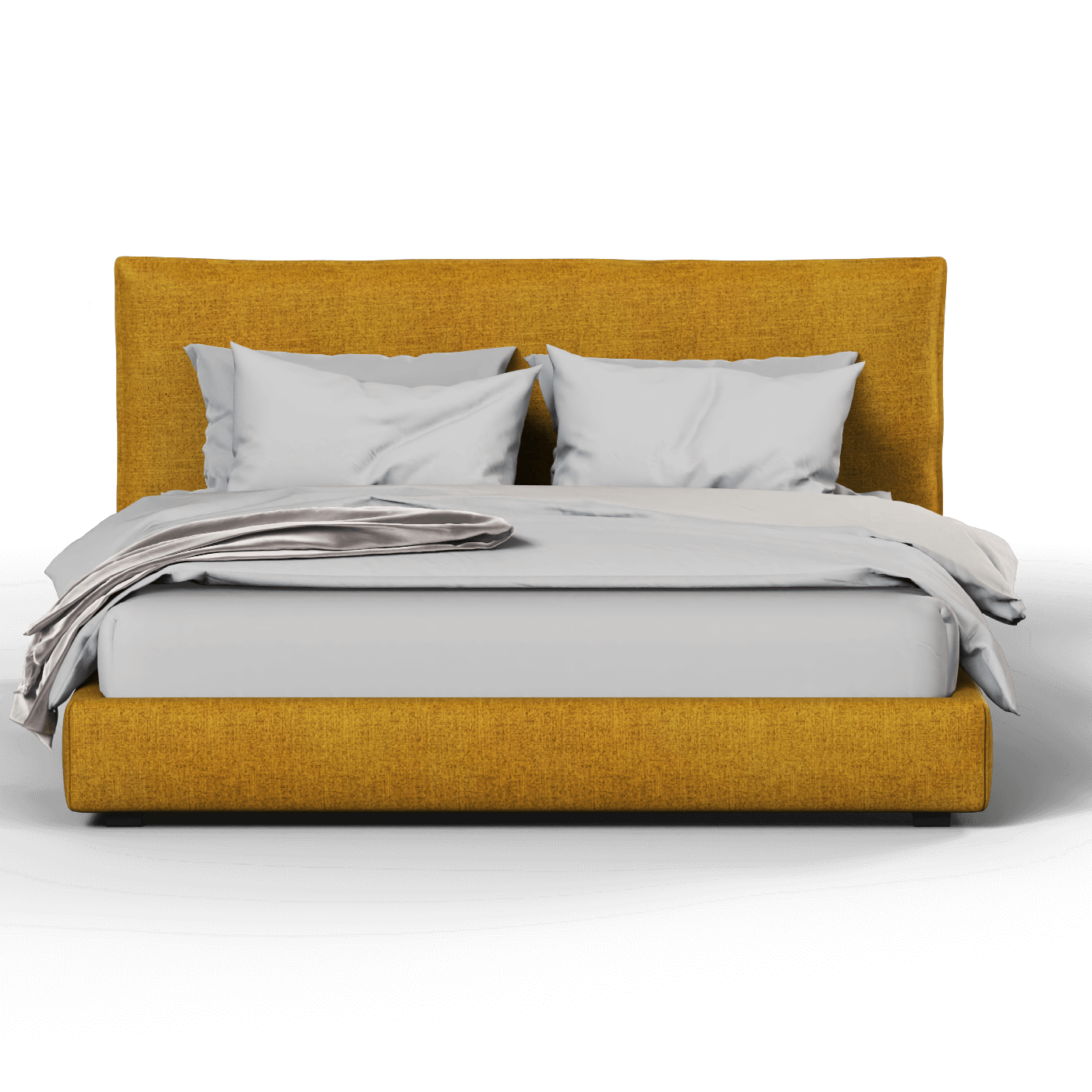 Thea Upholstered Double Bed with Clean Headboard