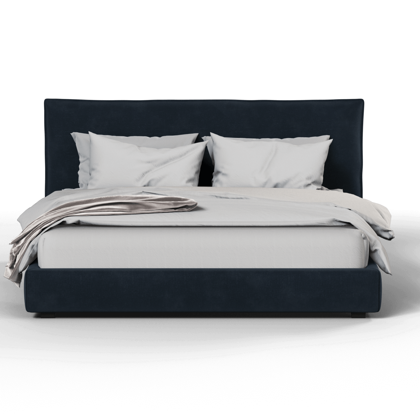 Thea Upholstered Double Bed with Clean Headboard