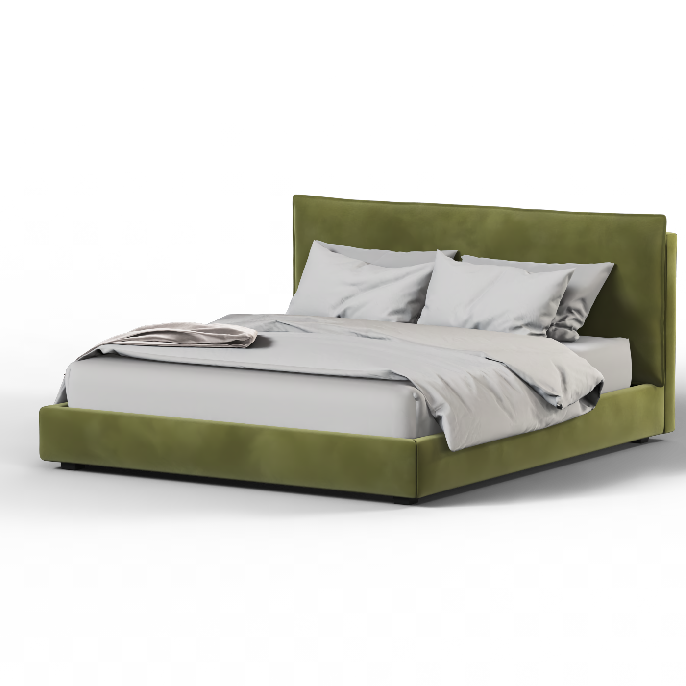 Bedspoke Thea Upholstered Bed – Green Velvet