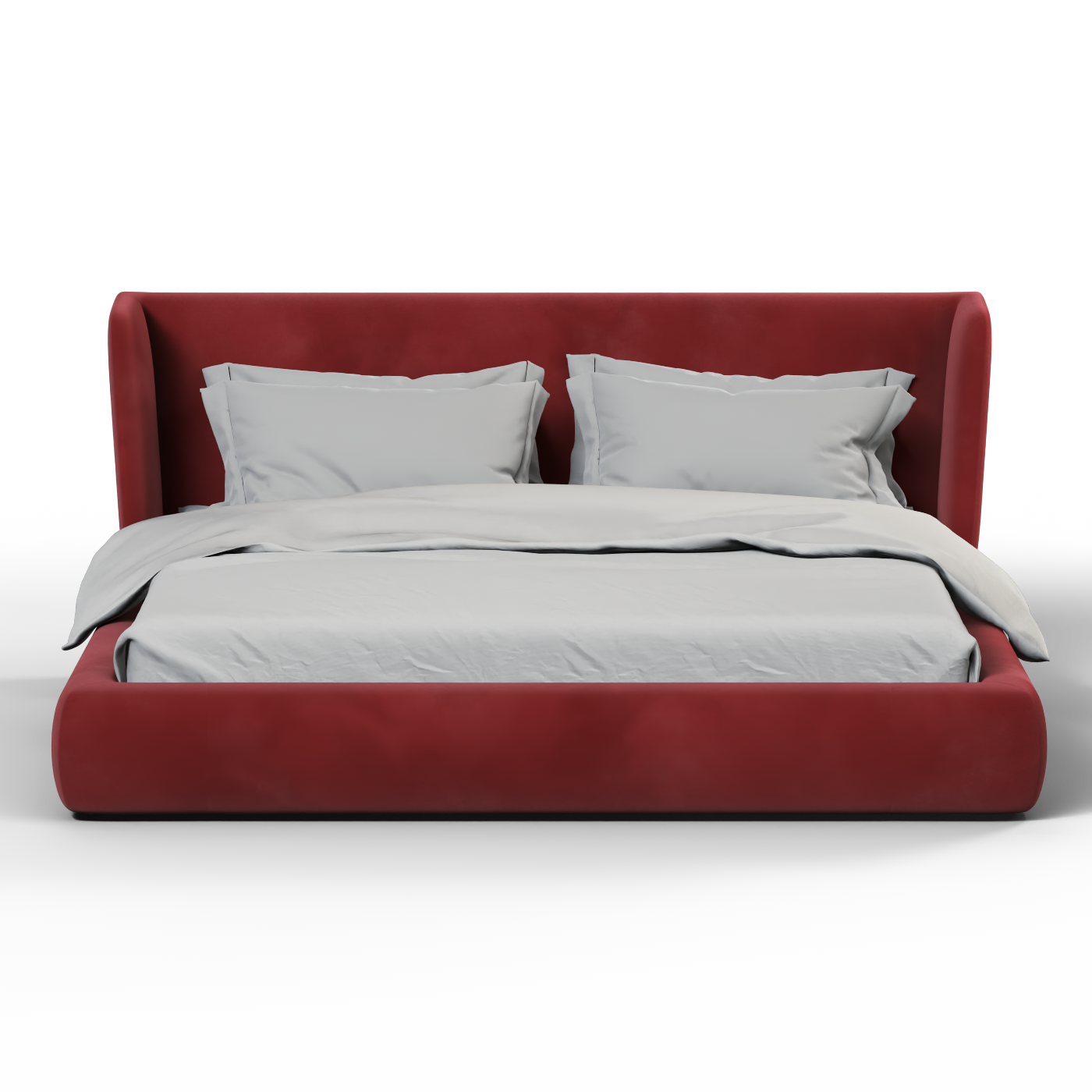 Valentina bed in Boucle Velvet Fabric