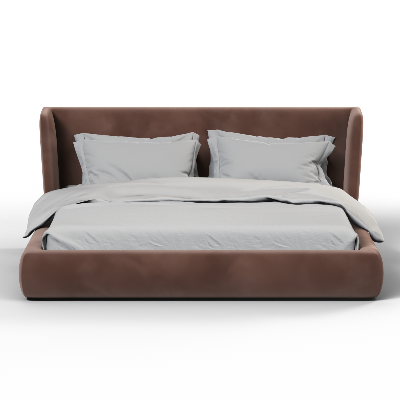 Valentina bed in Boucle Velvet Fabric