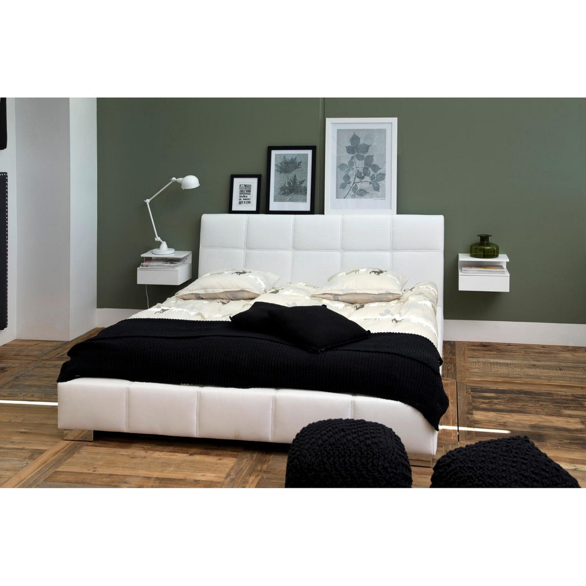 Bedside Table Ashlan - White