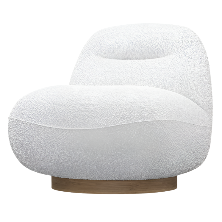 Nebbia Chair detail of velvet texture and legs