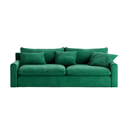 Luxury Joseph Sofa in charcoal grey velvet with nailhead trim for modern homes