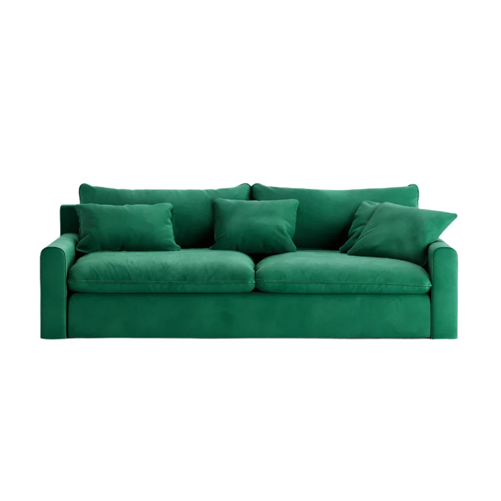 Luxury Joseph Sofa in charcoal grey velvet with nailhead trim for modern homes