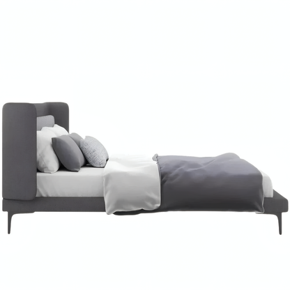 Lit Elsa aux courbes raffinées et à la tête de lit épurée