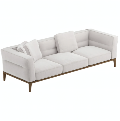 Canapé trois places Hope avec cadre en bois et coussins amovibles