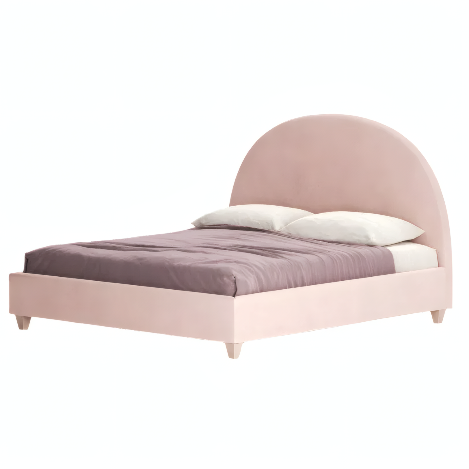 Luna Uphlostered Bed with Round Headboard