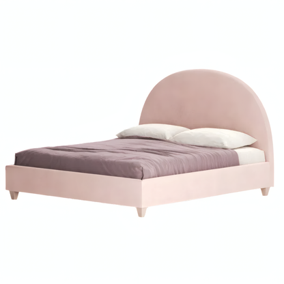 Luna Uphlostered Bed with Round Headboard