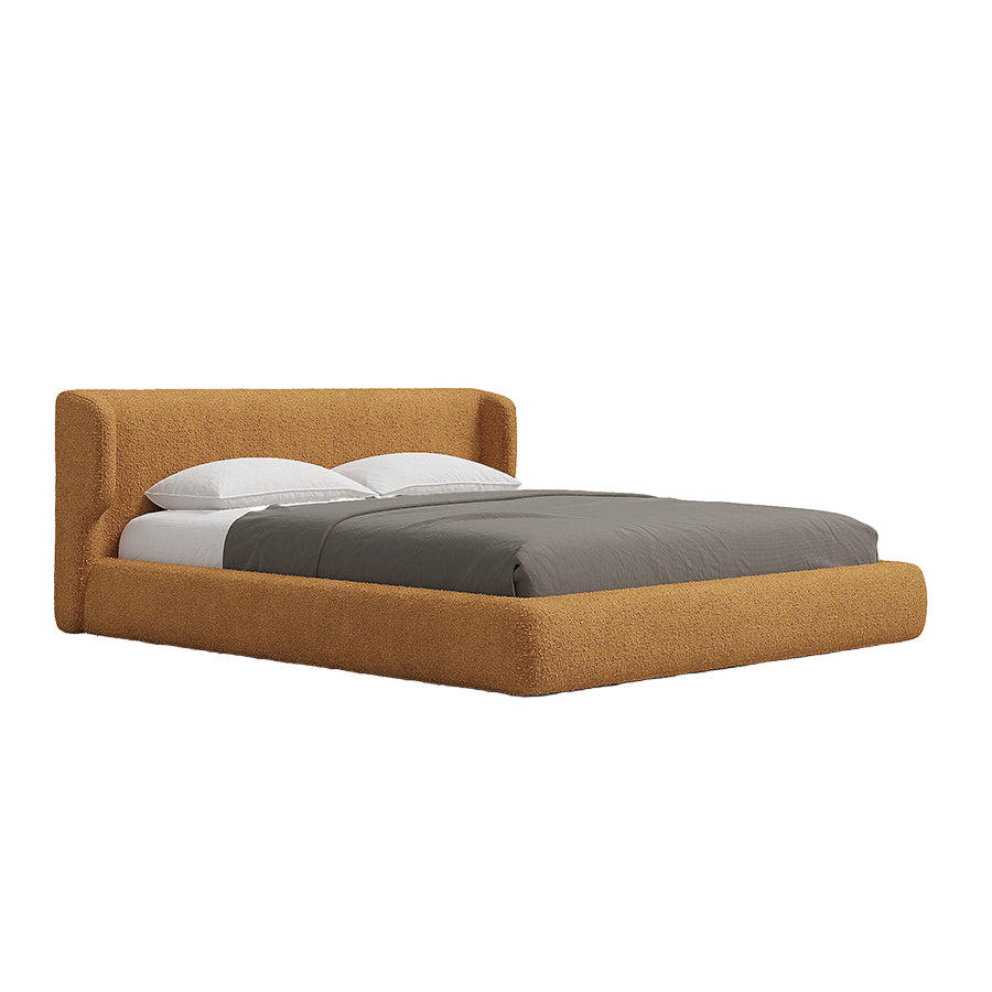 Marsella Upholstered Bed in Camel Bouclé