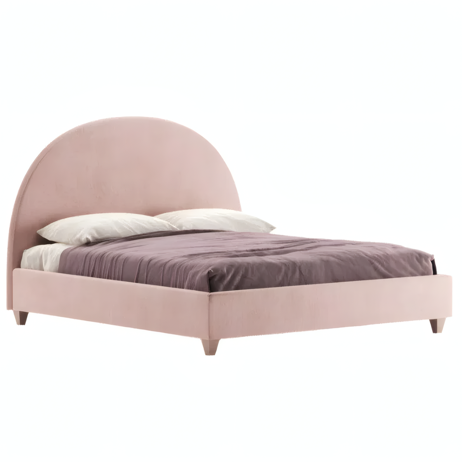 Luna Uphlostered Bed with Round Headboard