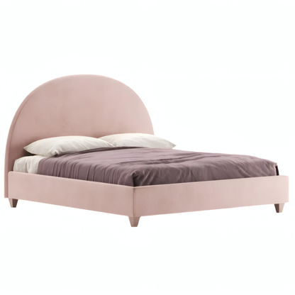 Luna Uphlostered Bed with Round Headboard