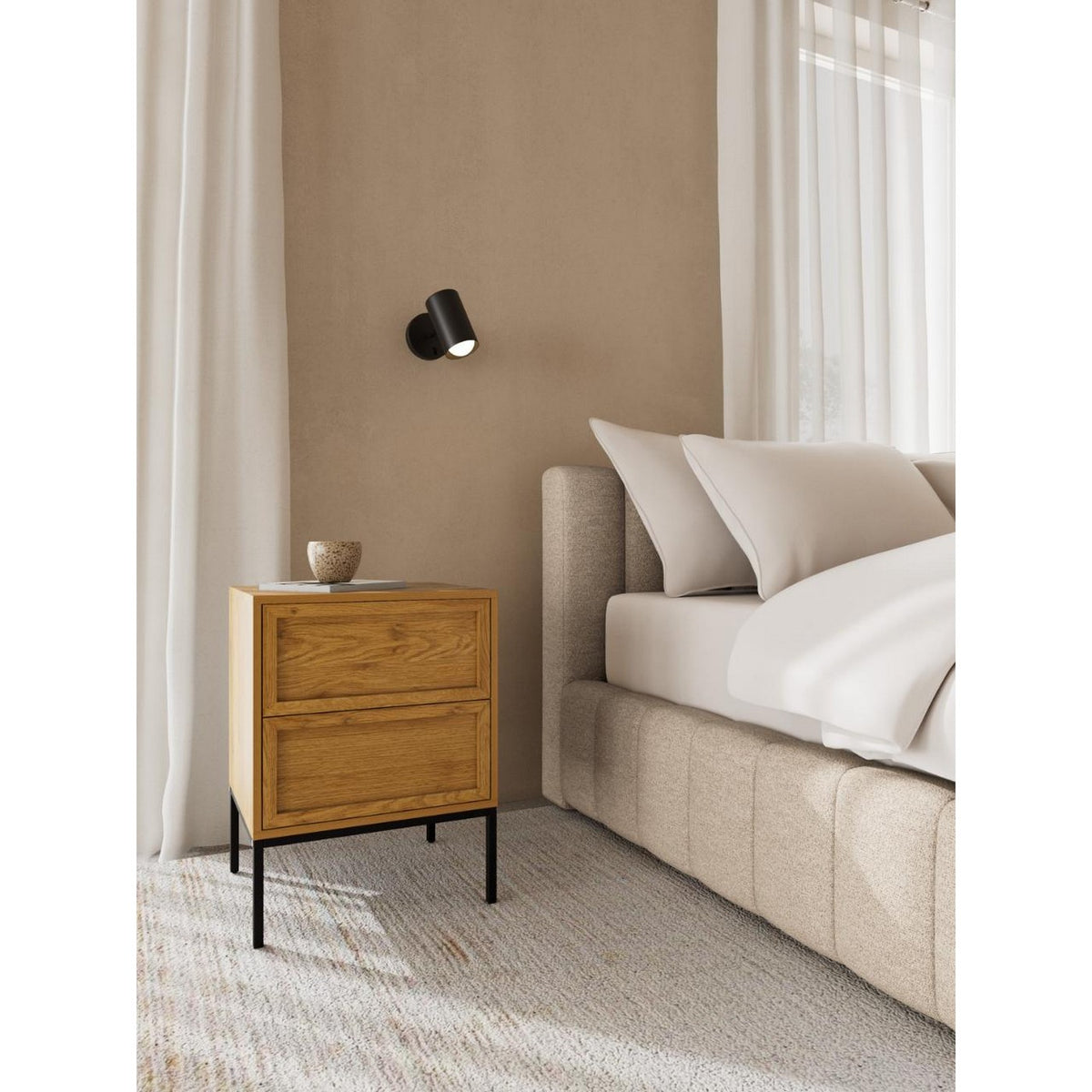Bedside Table Palmdale - Beige