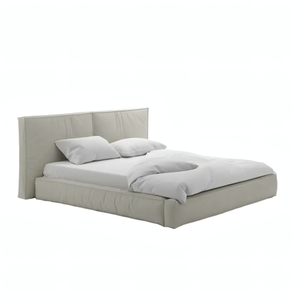 Lit Dahila à tête de lit souple avec cadre rembourré et rangement en option