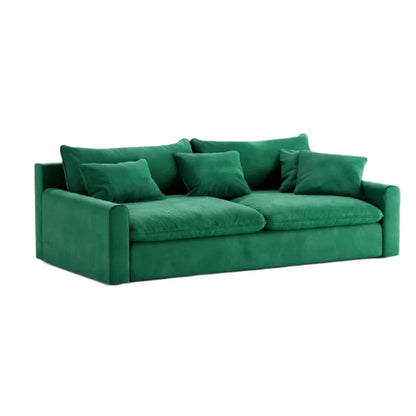 Handmade Joseph Sofa with beech wood frame and charcoal grey velvet upholstery