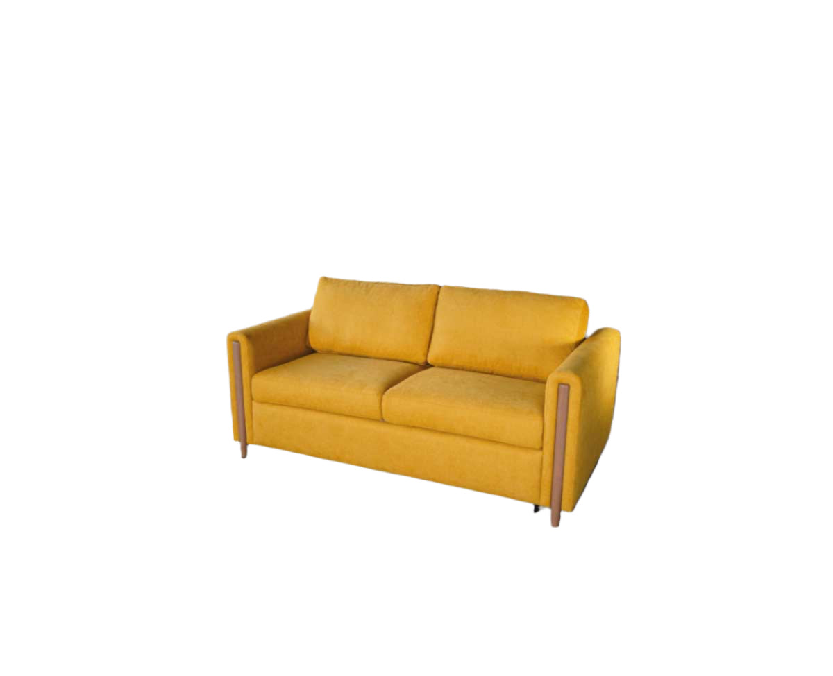 Brownie Sofa Bed with Two Seat Cushions Two Back Cushions and Short Legs