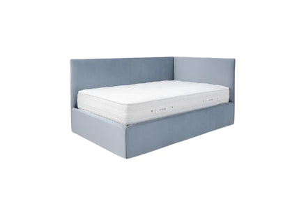 Lit rembourré contemporain Vivi en bleu cobalt
