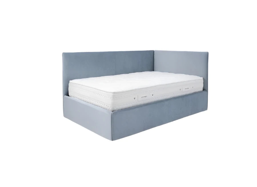 Lit rembourré contemporain Vivi en bleu cobalt
