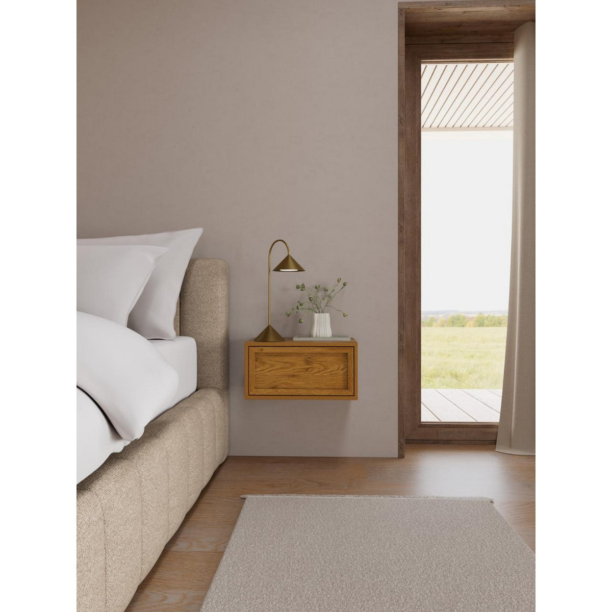 Bedside Table Palmdale - Beige