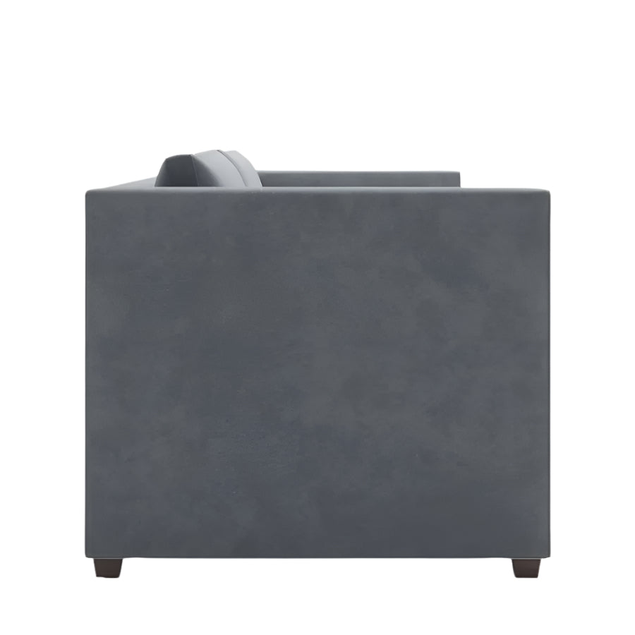 Canapé 2 places Erik – Canapé rembourré avec accoudoirs droits et design minimaliste