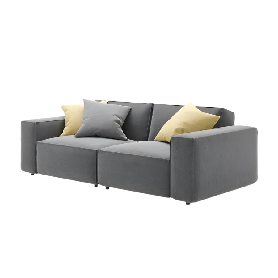 Canapé modulable haut de gamme Como en gris élégant