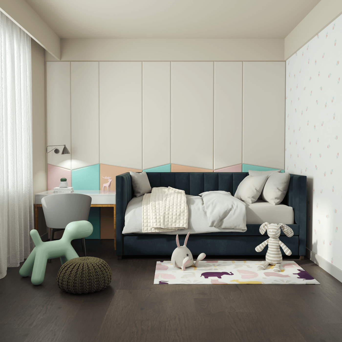 Capella Daybed with Sculpted Style and Built-In Versatility