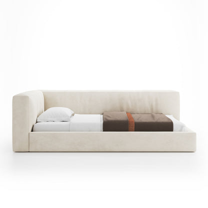 Alauda Upholstered Corner Daybed in Beige