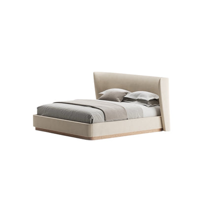 Lit double Essen en tissu crème doux