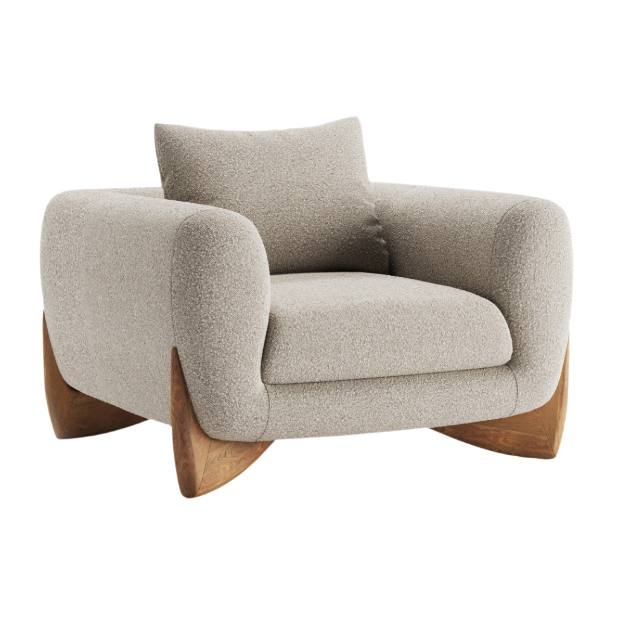 Plumpy Rocking Chair side view showing curved design
