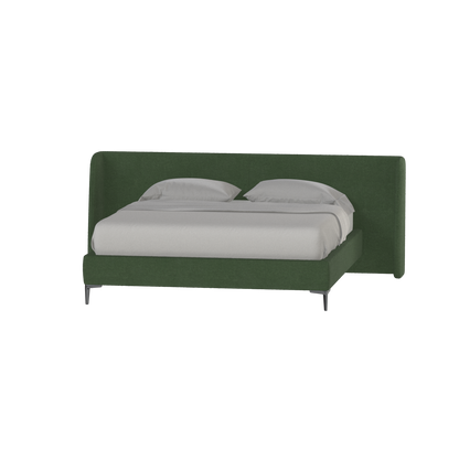 Abbey Upholstered Bed with Structured Headboard and Refined Lines